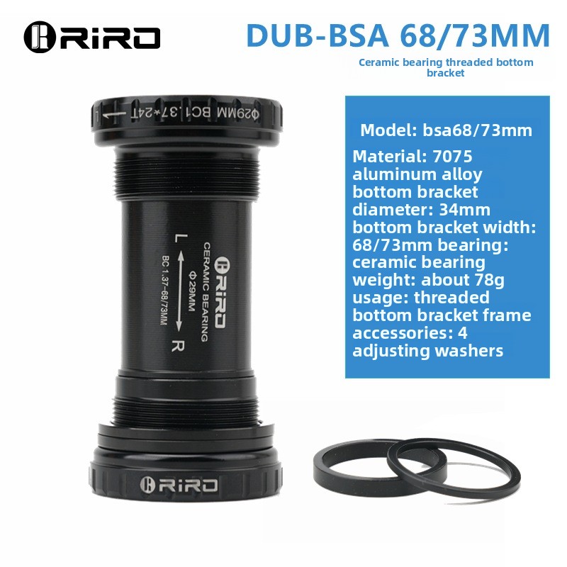 Ceramic Bearing Bottom Bracket Bb86 - RIRO 세라믹 바텀 브래킷 BSA 나사산