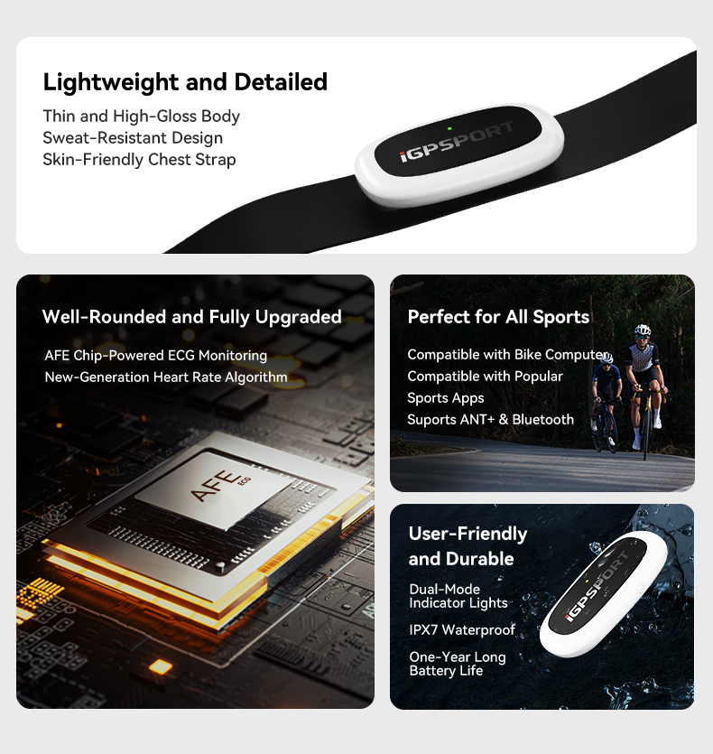 IGPSPORT HR50 심박수 모니터 가슴 스트랩 A - Heart Rate Monitor Chest Strap Ant+ 리뷰 및 가격