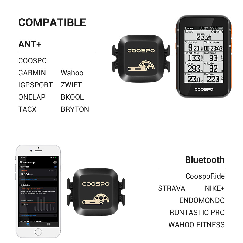 COOSPO 자전거 속도 및 케이던스 센서, 듀얼 모드 - Cycling Cadence Sensor Bluetooth Ant 리뷰 및 가격